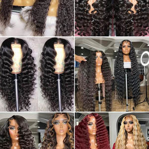 Pelucas de Cabello Humano Indio 100% Virgen con Frente de Encaje, Estilo Largo y Rizado Natural, Encaje Transparente 4x4, Nudos Decolorados Disponibles, 32" 36" 40" - Product Image 4