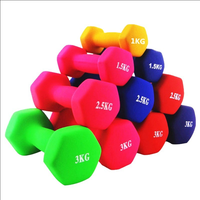 Mancuernas Hexagonales Ajustables Recubiertas de Neopreno Unisex, Pesas Libres de Alta Calidad para Gimnasio, en KGS/LBS