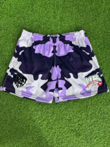 Shorts de sport personnalisés en sublimation, 100% coton, maille solide, taille haute, respirant, avec votre design et logo brodé - Product Image 3
