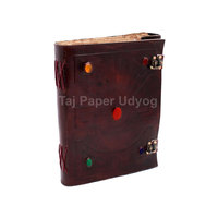 Journal relié en cuir personnalisé couverture en relief cahier fait main avec 100 pages blanches intérieures en cuir véritable journal laitier ensemble