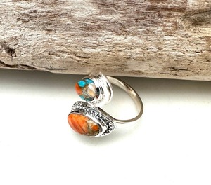 Anillo de piedras preciosas turquesa de Plata de Ley 925 clásico hecho a mano, chapado en oro, estilo bohemio y moderno, regalo de fiesta para mujer - Product Image 3