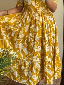 Robe indienne en coton fait à la main cadeau de mariée personnalisé vêtements d'été fille fête porter longue robe femme mode robe cadeau pour elle - Product Image 3