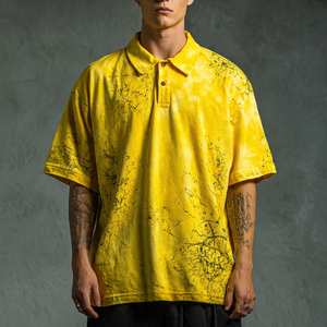 Tie Dye Sublimation Polo <b>Shirt</b> Men's Drop Shoulder Acid Wash Polo <b>Shirts</b> Men <b>Summer</b> Turn Down Collar Polo <b>Shirt</b> Men - Product Image 4