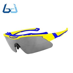 Lunettes de soleil de sport Borjye J121A demi-cerclées en TR90 avec verres teintés UV400 et monture souple en TPR - Product Image 4