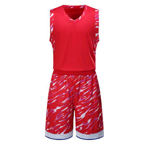 Uniforme de baloncesto sublimado para hombre y mujer, uniforme de baloncesto unisex con diseño de logotipo personalizado, color sólido, informal, 100% poliéster - Product Image 1