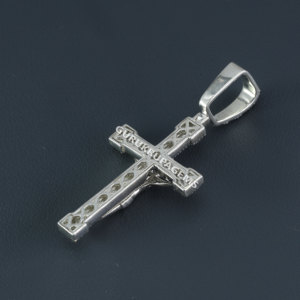 Magnifique nouveau pendentif Hip Hop en or blanc 14kt Moissanite diamant clouté pendentif Hip Hop avec clarté VVS améliorée - Product Image 6