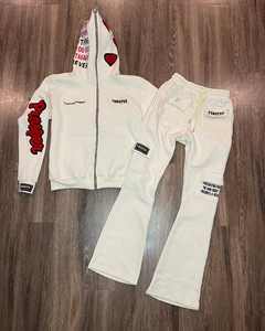 ชุดสเวตเตอร์ผ้าฝ้ายระบายอากาศได้ดีของผู้ชายชุดกันหนาวลำลองผ้าฝ้าย100% เป็นมิตรกับสิ่งแวดล้อมสีพื้นใส่สบาย - Product Image 6