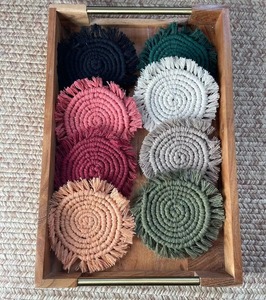 Couverture de Table en macramé faite à la main Boho coton tissé nappe décorative pour salle à manger Table basse décor à la maison Accent - Product Image 4