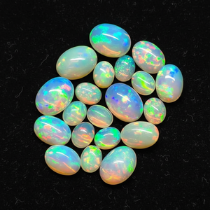 Pierres précieuses d'opale naturelles lâches traitées thermiquement pour la fabrication de bijoux, cabochon multicolore de haute qualité, effet feu, certifié par un tiers, 2-3 - Product Image 4