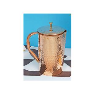 Copper Pitcher <b>With</b> Brass Casted Handle Metal Pitcher <b>with</b> Large Storing Space Designer Metal <b>Jug</b> for selling - Product Image 2