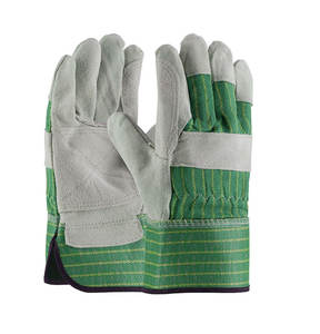 Gants de travail en cuir de sécurité de protection des mains en cuir fendu de vache robuste pour le travail de construction - Product Image 3