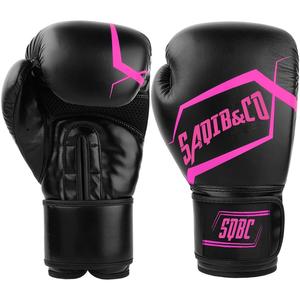 Gants de sparring professionnels à crochet et boucle, fabriqués à la main avec des gants en cuir artificiel de super qualité - Product Image 2