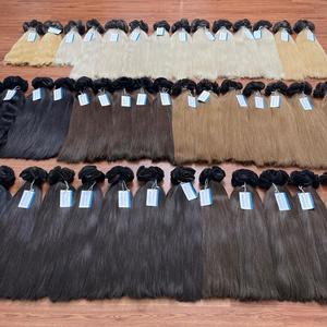 100% cheveux humains vietnamiens attachés à la main cheveux vierges plat Invisible trame extensions de cheveux en stock maintenant prix de gros - Product Image 6