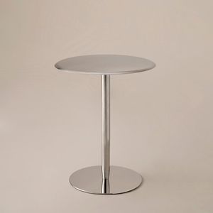 Mesa Auxiliar Redonda Plateada Moderna con Diseño Minimalista para una Decoración Contemporánea y Elegante del Hogar - Product Image 4