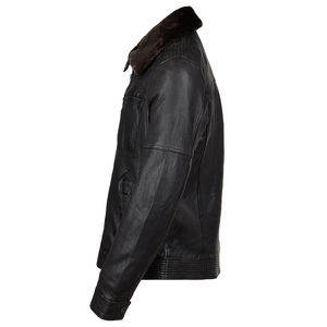 Chaqueta de cuero para hombre cómoda con el mejor diseño, venta directa de fábrica, Impresión de logotipo personalizado, chaqueta con logotipo frontal de estilo callejero - Product Image 3