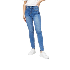 Factory Direct Women Jeans Overstock Lot - Assorted Vintage Flared Ripped Denim Pants, Cheap Wholesale Price Clearance Sale - Product Image 4
