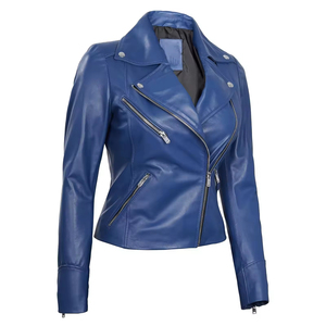 Veste en cuir véritable pour femmes conçue pour s'adapter à toutes les occasions offrant une chaleur fiable avec un attrait moderne, propre et polyvalent - Product Image 1