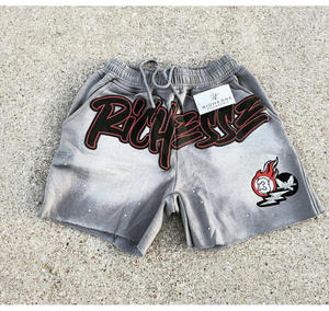Pantalones Deportivos Cargo con Cordón, Estilo Urbano, de Felpa, Lisos, Deshilachados, Ecológicos, Transpirables, de Poliéster Grueso Personalizado - Product Image 2