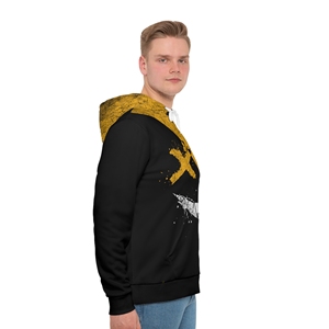 Pulls à capuche personnalisés à sublimation pour hommes femmes polaire en polyester de haute qualité coupe-vent vêtements d'hiver écologiques teints dans la nature - Product Image 5
