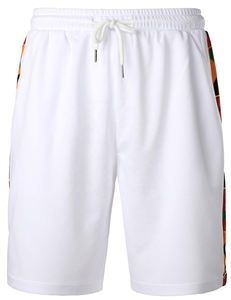 Traje de sudor en blanco para hombre de etiqueta privada Camiseta lisa y pantalones cortos Conjunto personalizado de verano de 2 piezas - Product Image 6