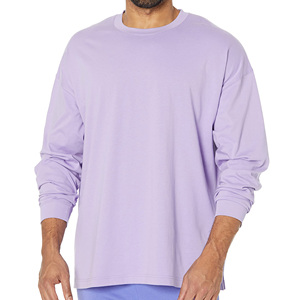 Camiseta ligera de manga larga de algodón 100% de fábrica para hombre con estampado de logotipo personalizado OEM camisetas de manga larga - Product Image 1