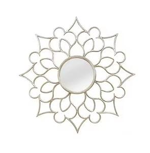 Espejo de pared de diseño dorado y plateado para el hogar, sala de estar, pasillo de Hotel, uso decorativo, espejo de pared de Metal a precio asequible - Product Image 4