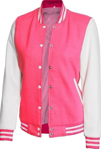 Nuevo estilo de ropa de mujer, ropa de calle de moda, botón de retazos, abrigo recortado de otoño para mujer, chaqueta Varsity - Product Image 4