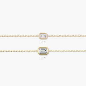 925 Silver 0.50ct Moissanite <b>Diamond</b> Emerald <b>Diamond</b> Bezel Solitaire <b>Bracelet</b> Elegant Vintage Style - Product Image 4