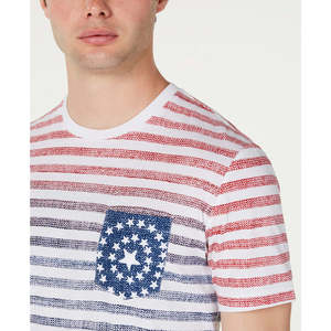 T-shirt Oversize da Uomo American Rag Stile Boxy con Tasca a Righe Tonal, Tessuto Jersey Pesante 300g, Bianco, Taglia L - Product Image 3