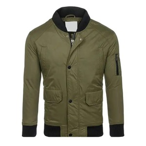 2025 chaqueta Bomber informal personalizada de alta calidad para hombre, estilo de invierno con cuello levantado, nuevo aspecto de calle hecho directamente en Pakistán - Product Image 5