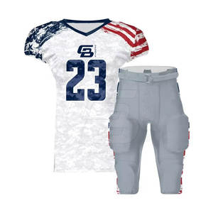 Vente en gros d'uniformes de football américain en polyester 100% ensembles d'équipe personnalisés à manches courtes de qualité unique - Product Image 1