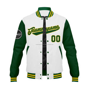 Custom Varsity Jacket MCACVJ-89 Embroidered Brand Name Wool Leather Combination Stand Collar with Front Logo for <b>Promotions</b> - Product Image 2