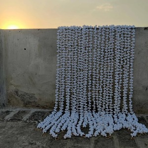 Jasmine Buds Artificial <b>Flower</b> Wedding Mehndi Party Door Hanging Traditional Decor Nikah Backdrop: Elegant Off White - Product Image 4