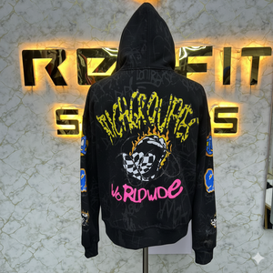 Haut fabricant client le plus demandé fermeture éclair sweat à capuche bouffée imprimé fabriqué en usine pas cher prix sweats à capuche hommes sweats à capuche - Product Image 2