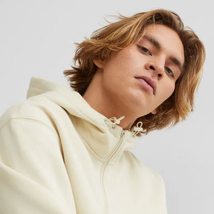 Sudadera con capucha para hombre al por mayor, 100% algodón, con media cremallera, hombros caídos, corte holgado y extragrande, personalizada OEM - Product Image 4