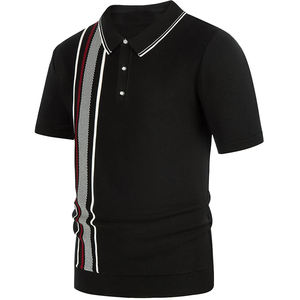 Polos de manga corta unisex de estilo retro con impresión personalizada de mezcla de LICRA y poliéster para hombre al por mayor, Polo informal para hombre - Product Image 1