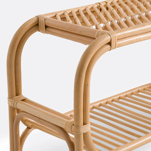 Nouvelle collection de bancs en rotin tressé naturel faits à la main pour la décoration de la maison, design minimaliste, capacité de 100 kg, peinture à 2 couches - Product Image 4