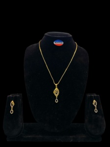 ชุดจี้โซ่ชุบไมโครแบบดั้งเดิมมีสไตล์ชุดสร้อยคอและต่างหูที่สวยงามสำหรับผู้หญิงสวมใส่ในงานแต่งงาน - Product Image 4