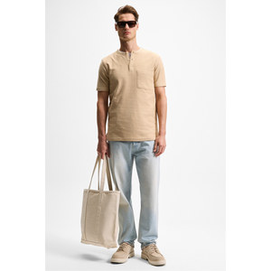 GRIMELANGE ERMAC T-Shirt da Uomo con <span class=keywords><strong>Collo</strong></span> alla Coreana e Maniche Corte con Bottoni - Product Image 2
