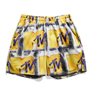 Pantalones Cortos de Baloncesto de Malla de Poliéster 100% Personalizados de Alta Calidad, Diseño Sublimado, Vintage, Transpirables, de Secado Rápido, Servicio OEM de Alta Gama - Product Image 5