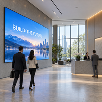 Écran LED COB mural encastré P1.87 pour affichage vidéo commercial en intérieur, idéal pour les halls d'entreprises et les projets professionnels