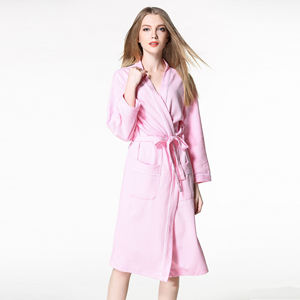 Peignoir de bain thermique personnalisé pour l'hiver, luxe, hôtel, spa, bleu marine, sexy, 100% coton, peignoir de bain - Product Image 4