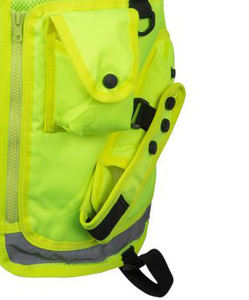 Sécurité haute visibilité vêtements de sécurité réfléchissants gilet Logo personnalisé gilet tactique plusieurs poches de rangement jaune gilet de sécurité - Product Image 3