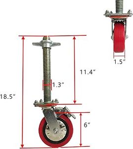Roues de roulettes d'échafaudage portatives en acier réglables robustes pièces d'échafaudage d'échelle de Construction industrielle accessoire de travail - Product Image 4
