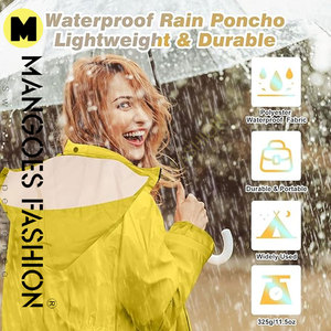 Chaqueta Impermeable Ligera y Cortavientos de Alta Calidad con Capucha Larga Universal de Material Oxford para Dos Personas, Ideal para Excursiones al Aire Libre - Product Image 2