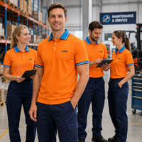 Polo de travail personnalisé en polycoton 220 GSM à manches courtes pour l'équipe de maintenance et de logistique d'usine