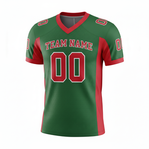 เสื้อซ้อมอเมริกันฟุตบอลแบบกำหนดเองสำหรับผู้ใหญ่ แขนสั้น ระบายอากาศได้ดี มีตัวเลือกไซส์ใหญ่ ด้านหน้า 100% โพลีเอสเตอร์ คอวี - Product Image 4