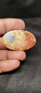 UDGEMS indio fabricado Natural Maligano Jasper piedra preciosa blanco amarillo para colgante/Collar joyería hacer regalo dar mejor - Product Image 5