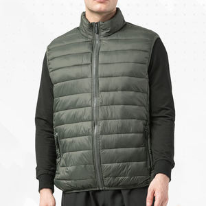 Chalecos acolchados para hombres con cierre de cremallera y tela resistente al agua, ideales para minoristas, marcas de Exteriores, chaleco transpirable para hombres - Product Image 1