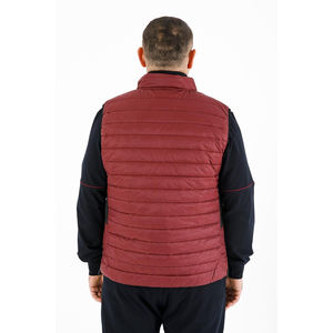 Chaleco Acolchado Informal de Invierno para Hombre, Talla Grande, Cuello Alto, Sin Mangas, Color Borgoña, Transpirable, de Secado Rápido, Ligero, con Cierre de Cremallera, OEM - Product Image 2
